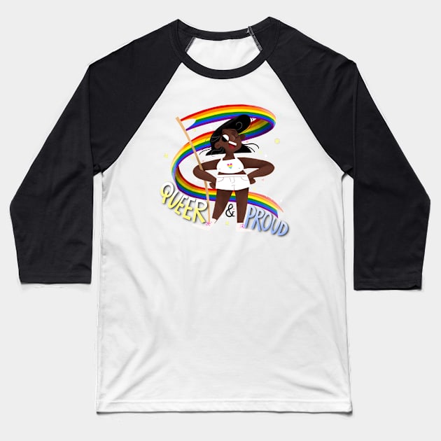 Queer & Proud - Pan Heart Baseball T-Shirt by Gummy Illustrations